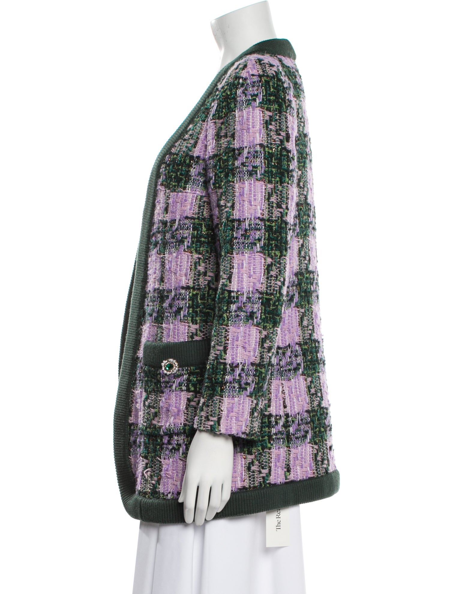 Edward Achour Plaid Print Coat