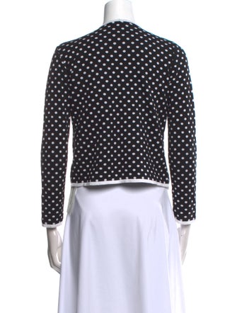 Edward Achour Polka Dot Print Open Front Sweater