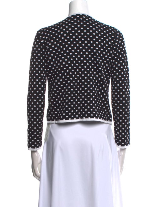 Edward Achour Polka Dot Print Open Front Sweater