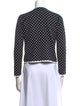 Edward Achour Polka Dot Print Open Front Sweater