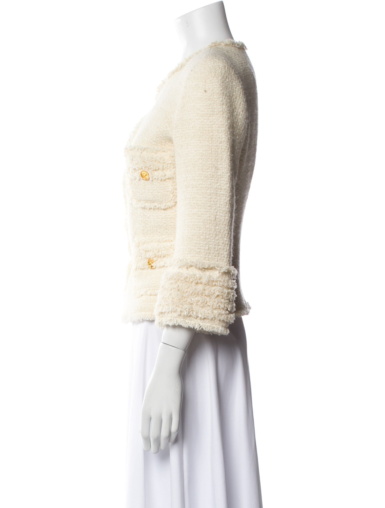 Edward Achour Virgin Wool Tweed Pattern Evening Jacket