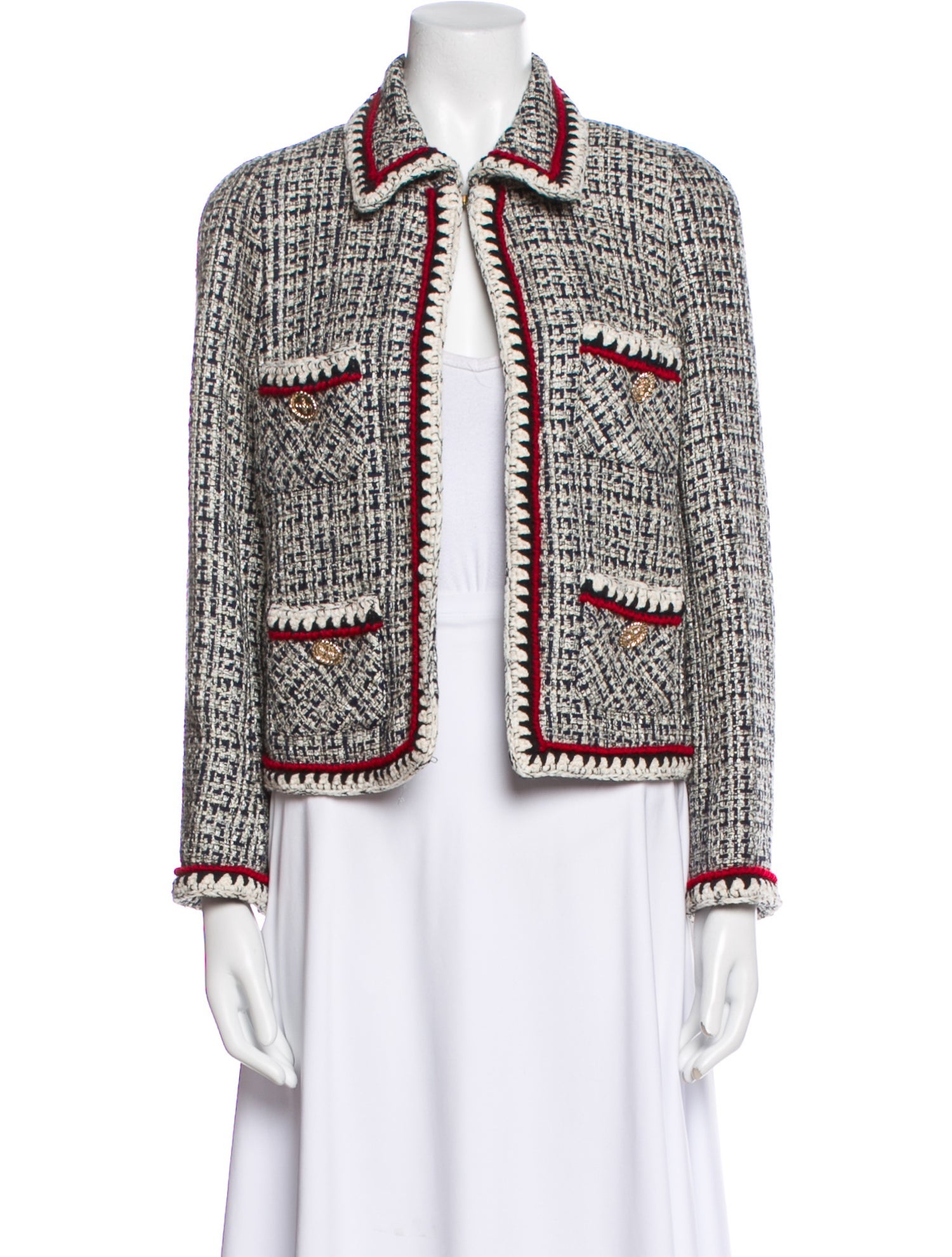 Edward Achour Tweed Pattern Jacket w/ Tags