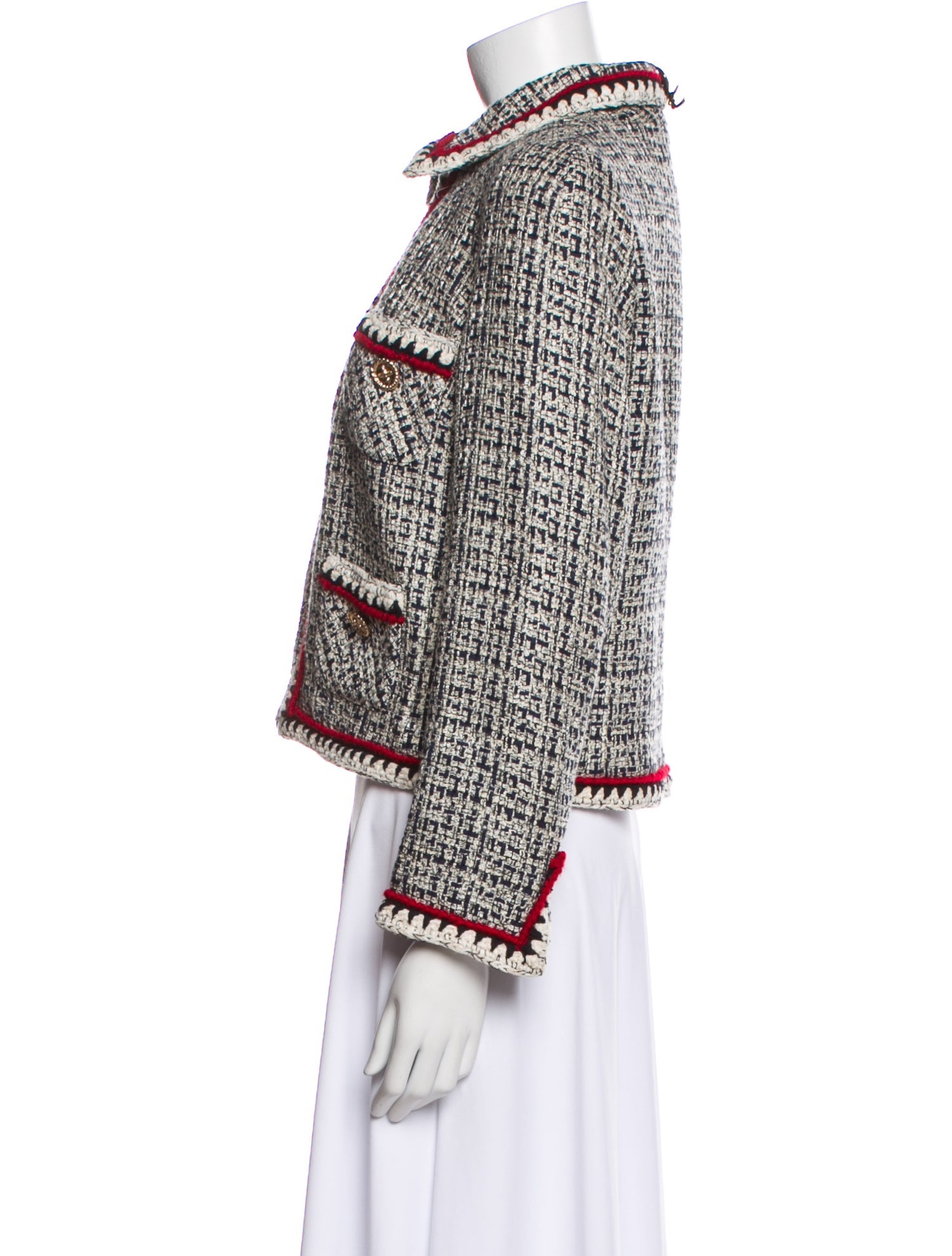 Edward Achour Tweed Pattern Jacket w/ Tags