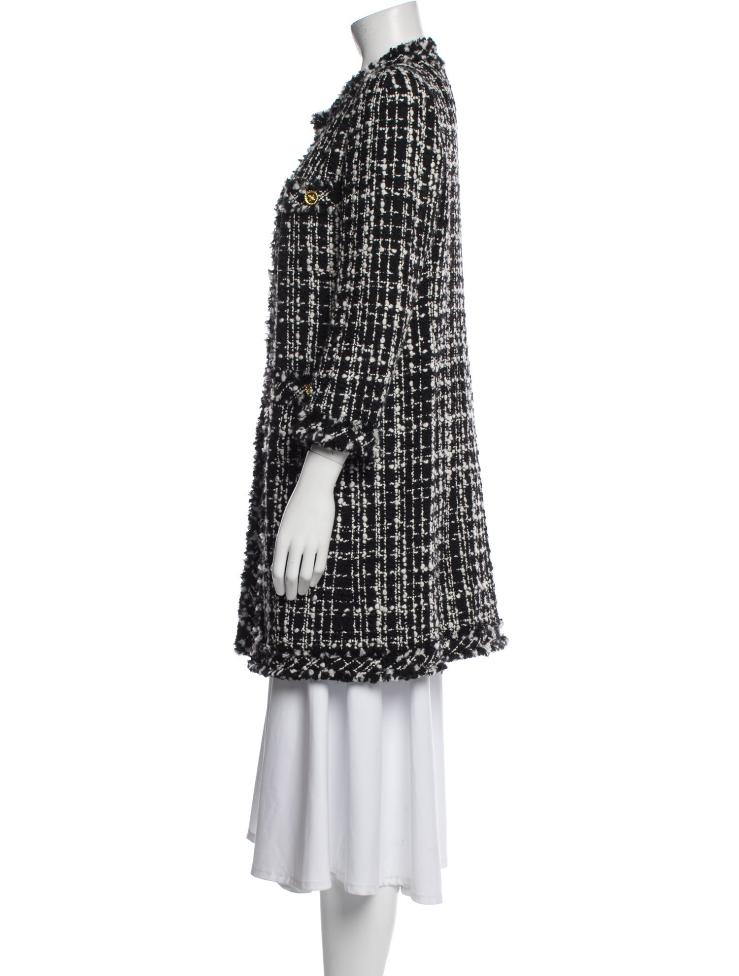 Edward Achour Tweed Pattern Coat