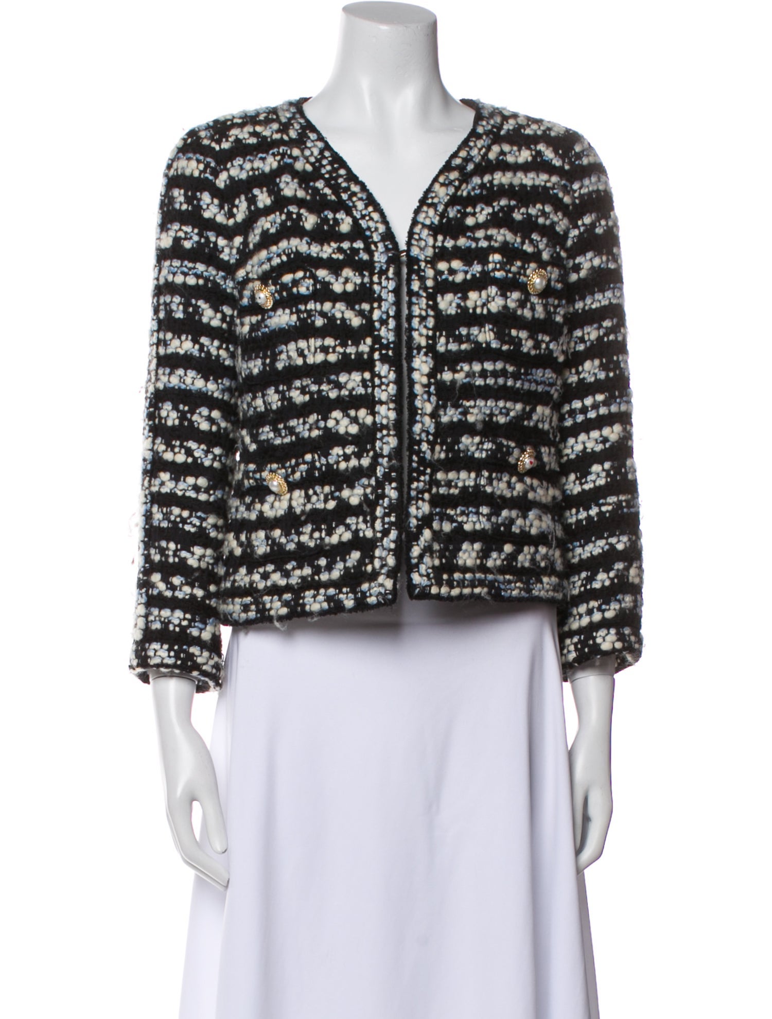 Edward Achour Tweed Pattern Evening Jacket