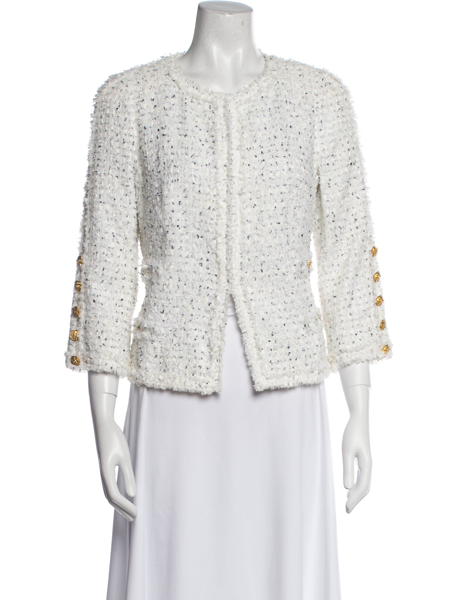 Edward Achour Tweed Pattern Evening Jacket