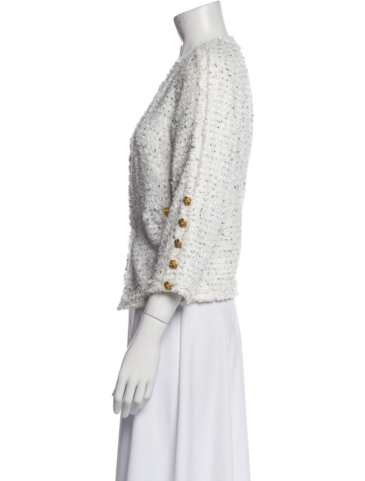 Edward Achour Tweed Pattern Evening Jacket