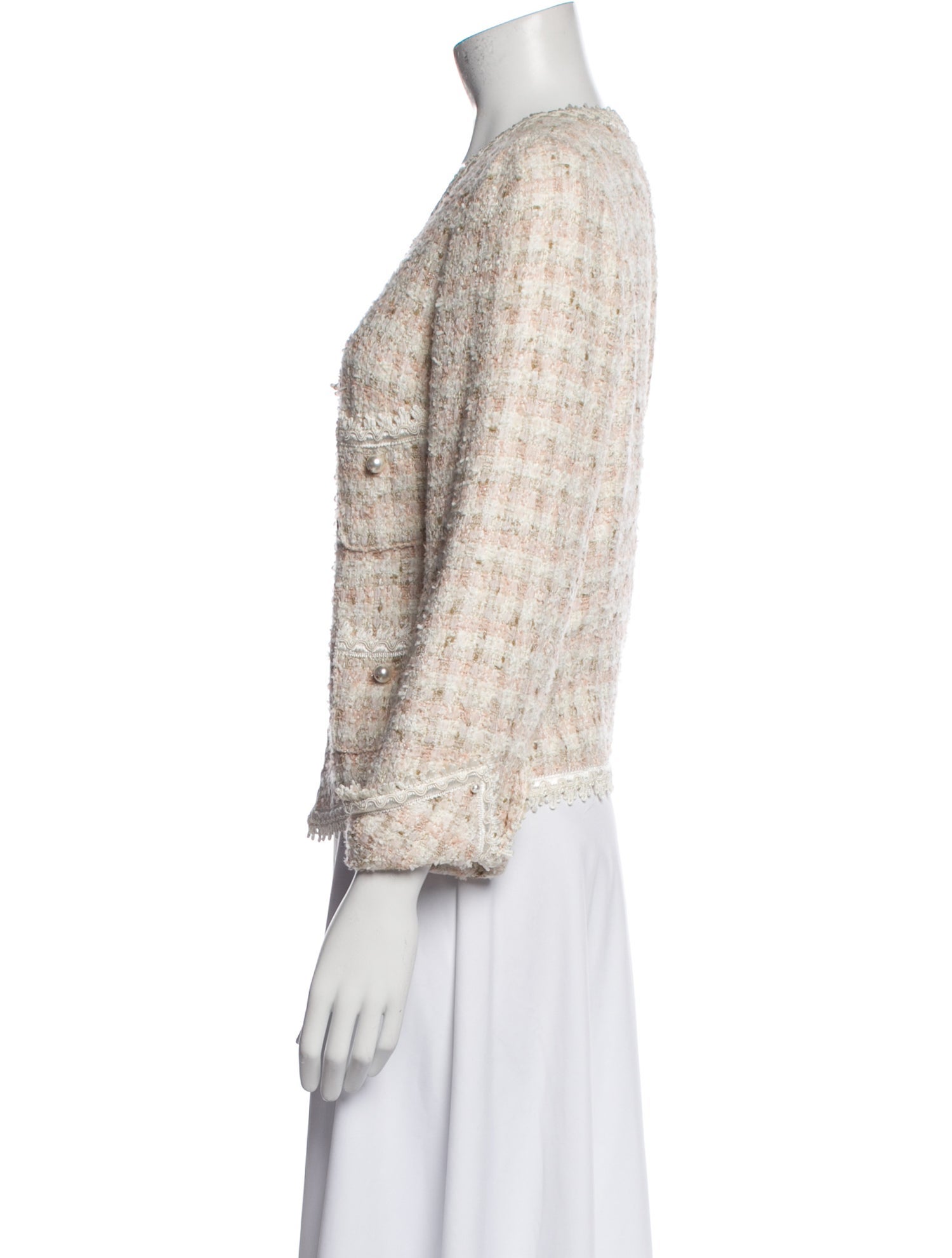 Edward Achour Tweed Tweed Pattern Evening Jacket