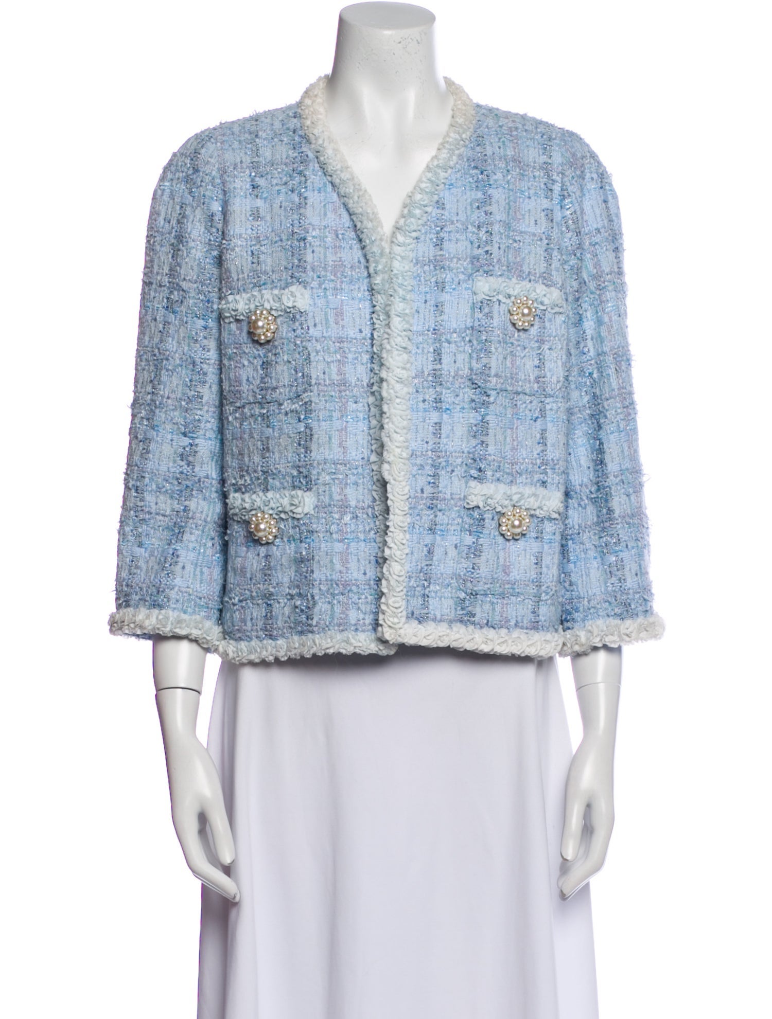 Edward Achour Tweed Pattern Jacket