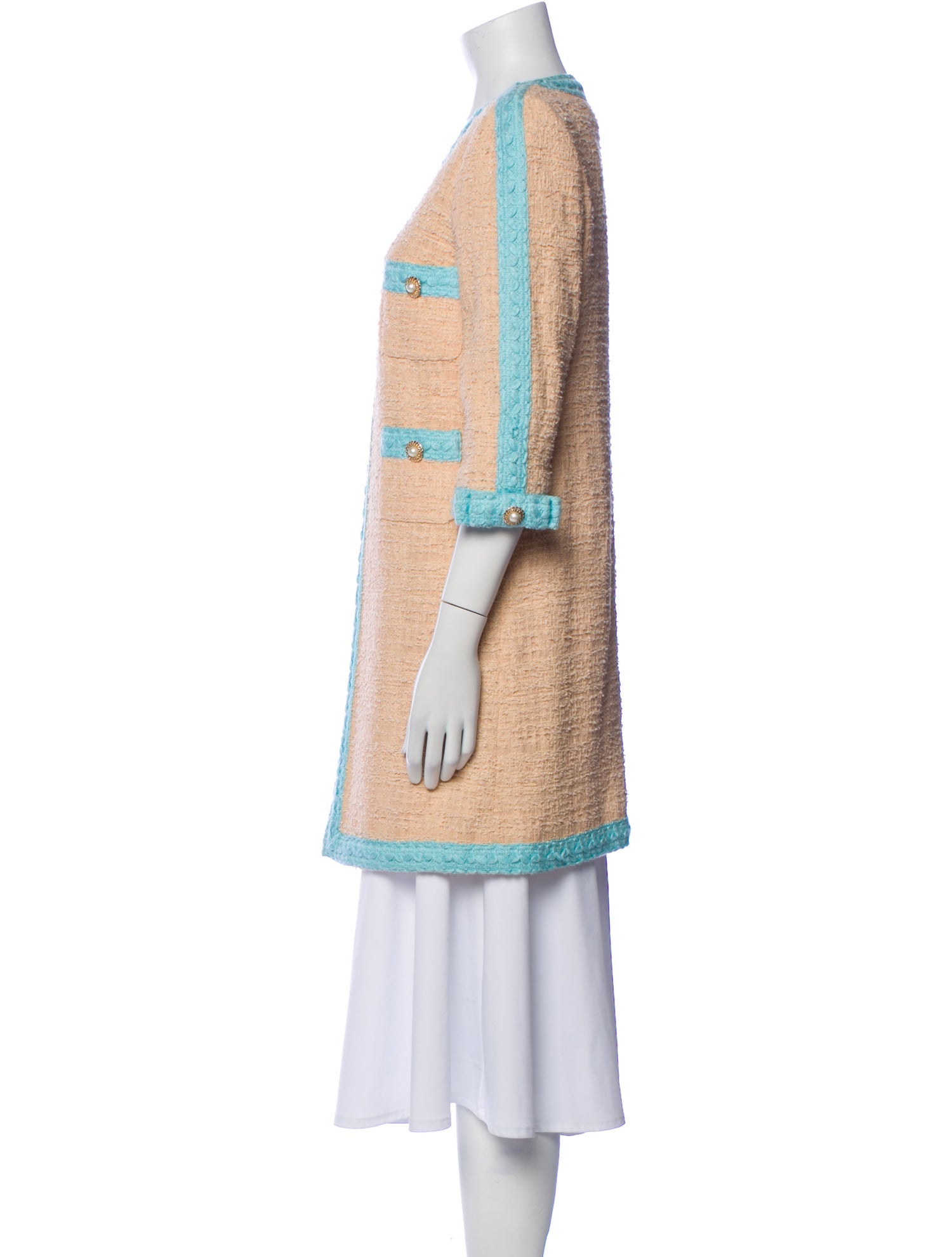 Edward Achour Tweed Striped Evening Jacket