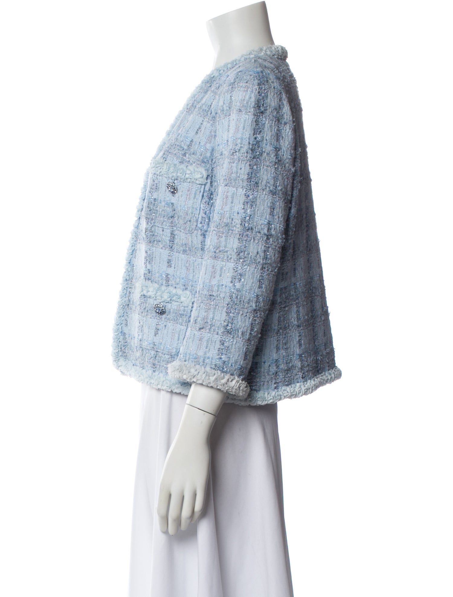 Edward Achour Tweed Pattern Evening Jacket