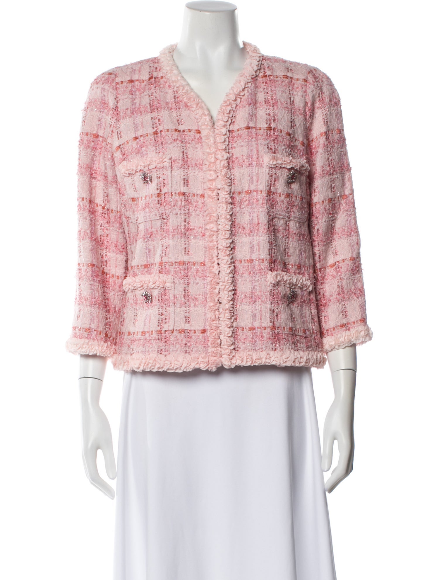 Edward Achour Tweed Pattern Evening Jacket