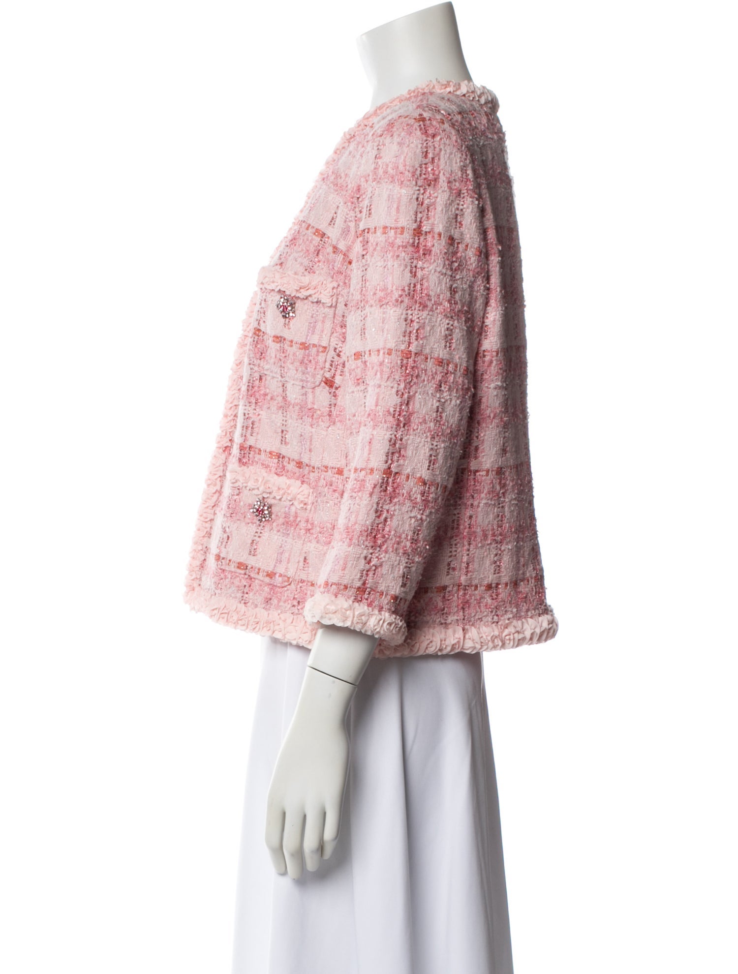 Edward Achour Tweed Pattern Evening Jacket