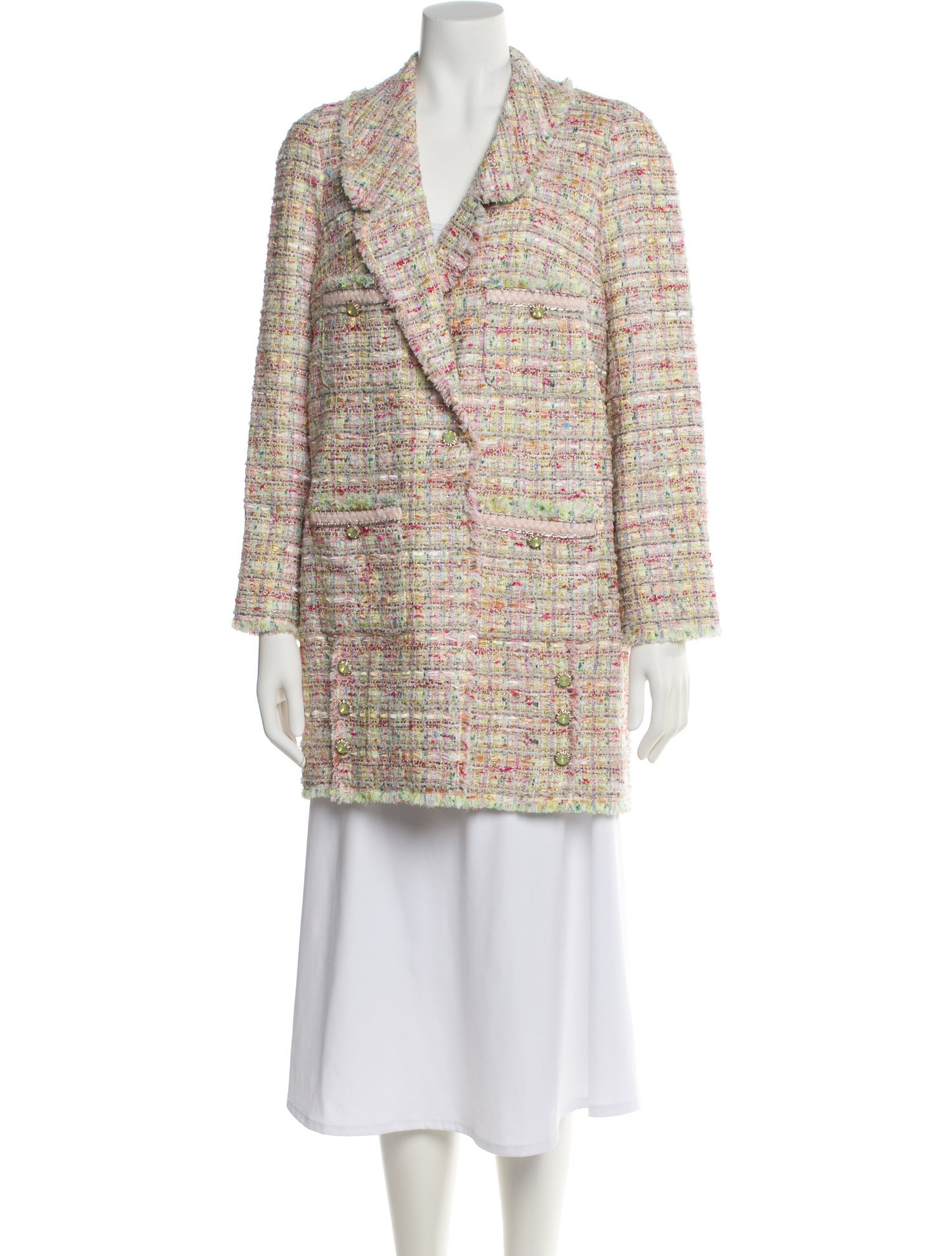 Edward Achour Tweed Pattern Blazer