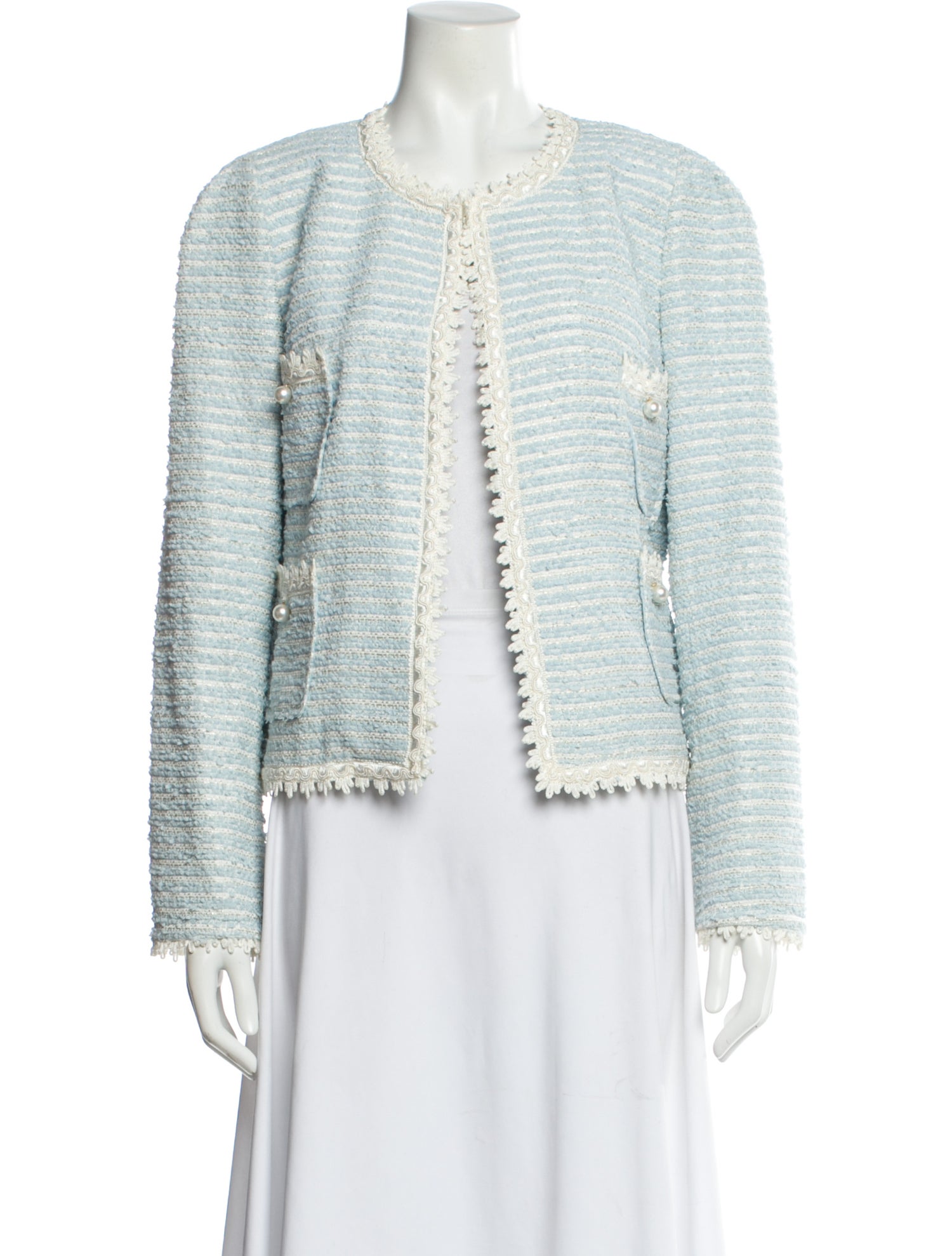 Edward Achour Tweed Pattern Evening Jacket