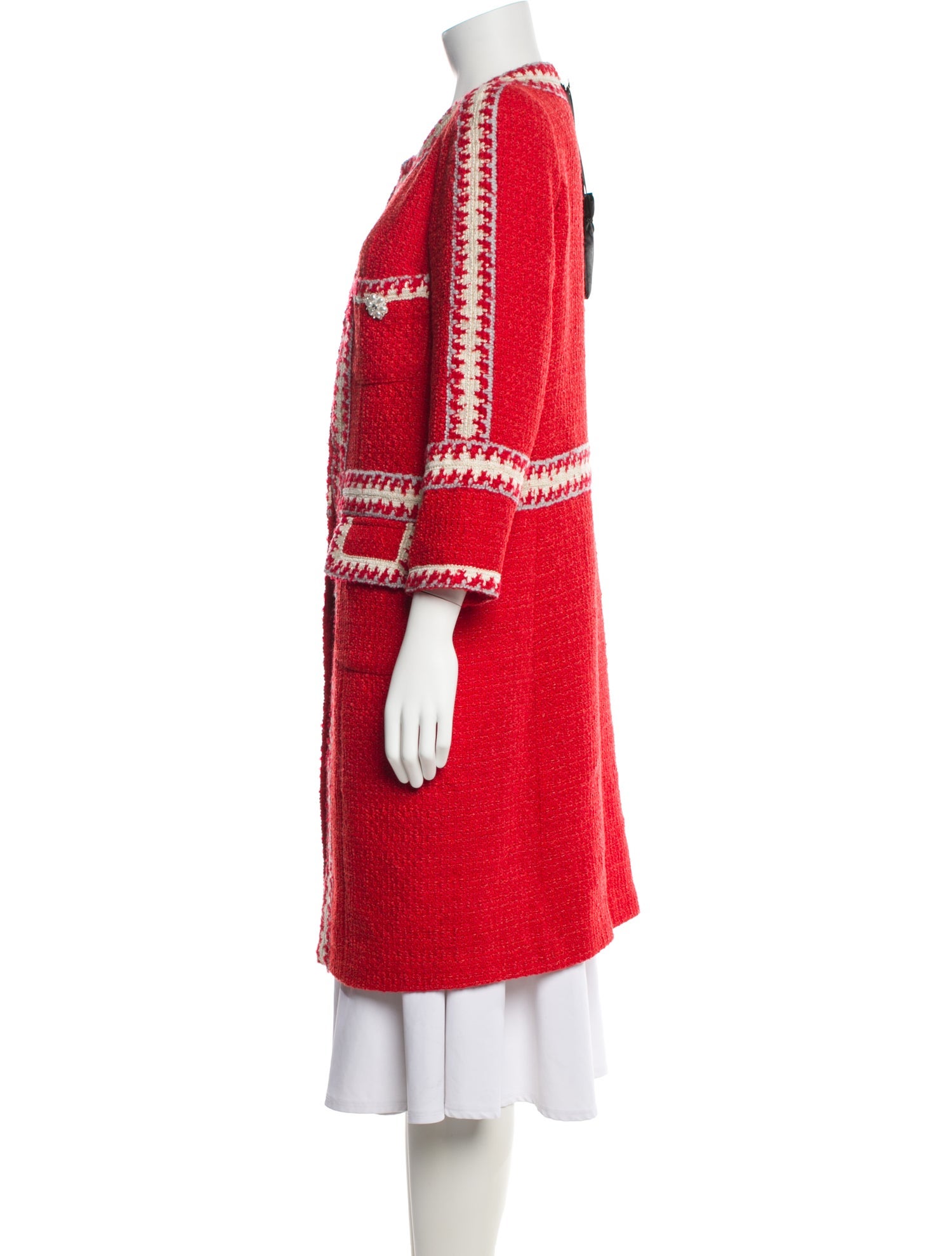 Edward Achour Printed Coat w/ Tags