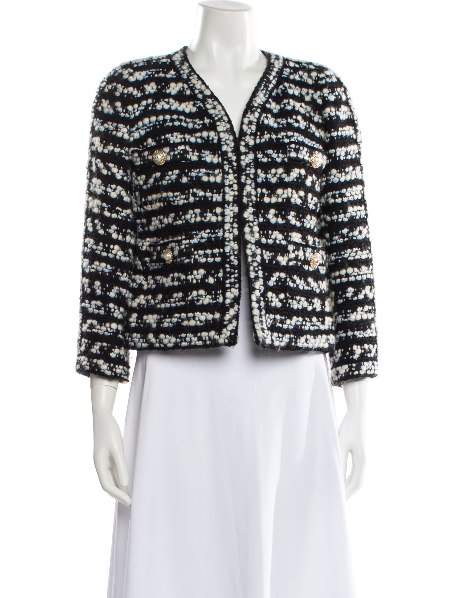 Edward Achour Wool Printed Evening Jacket