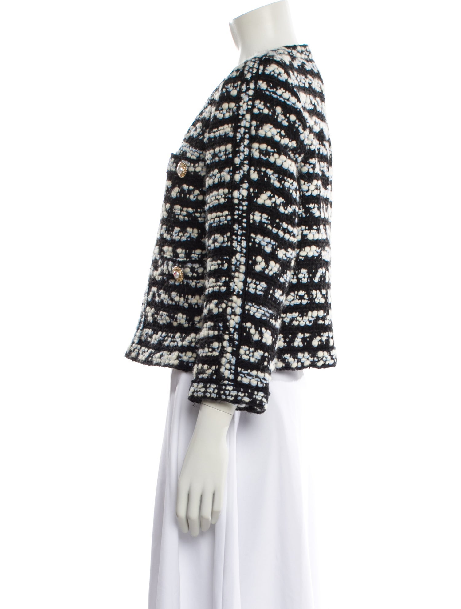 Edward Achour Wool Printed Evening Jacket