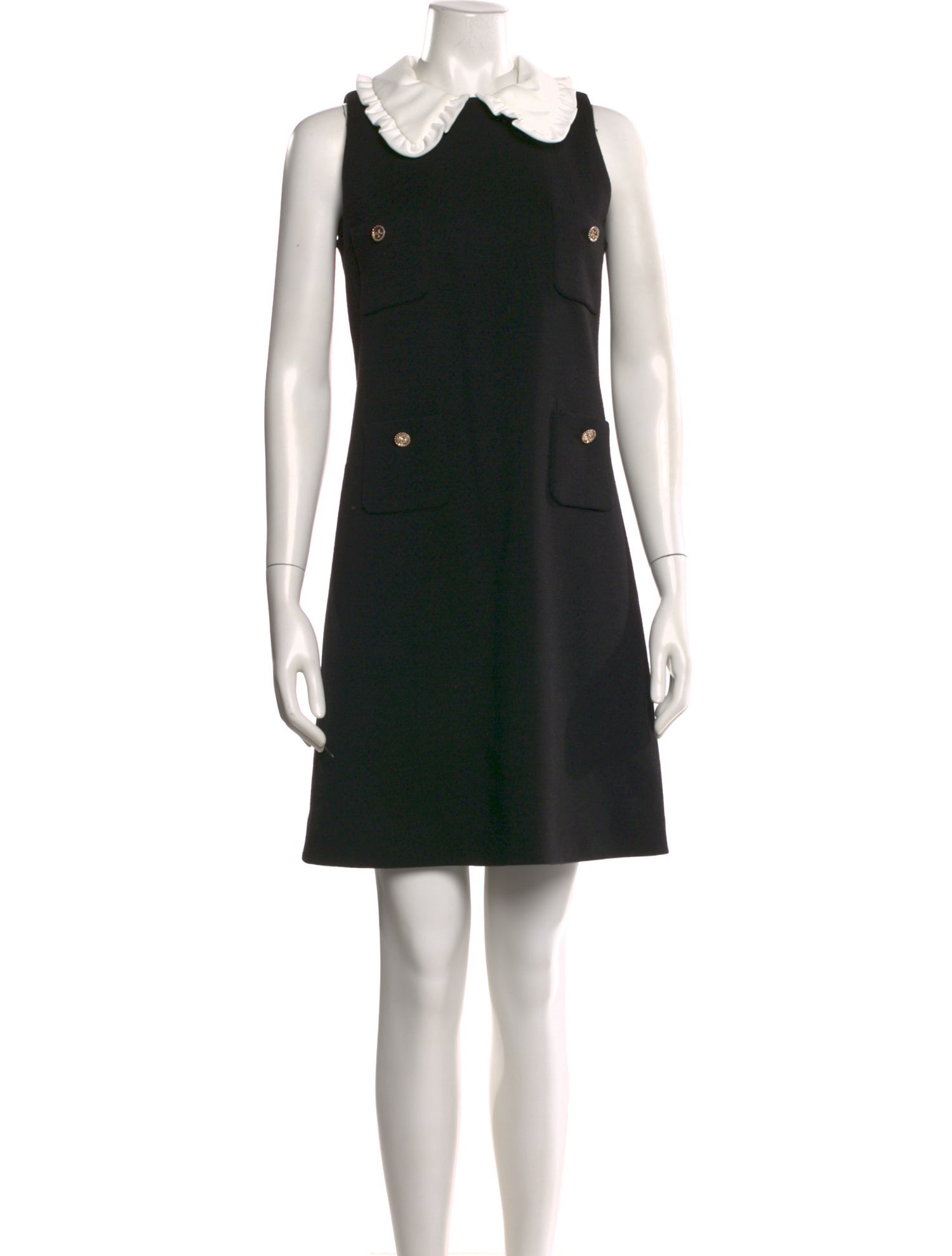 Edward Achour Virgin Wool Mini Dress