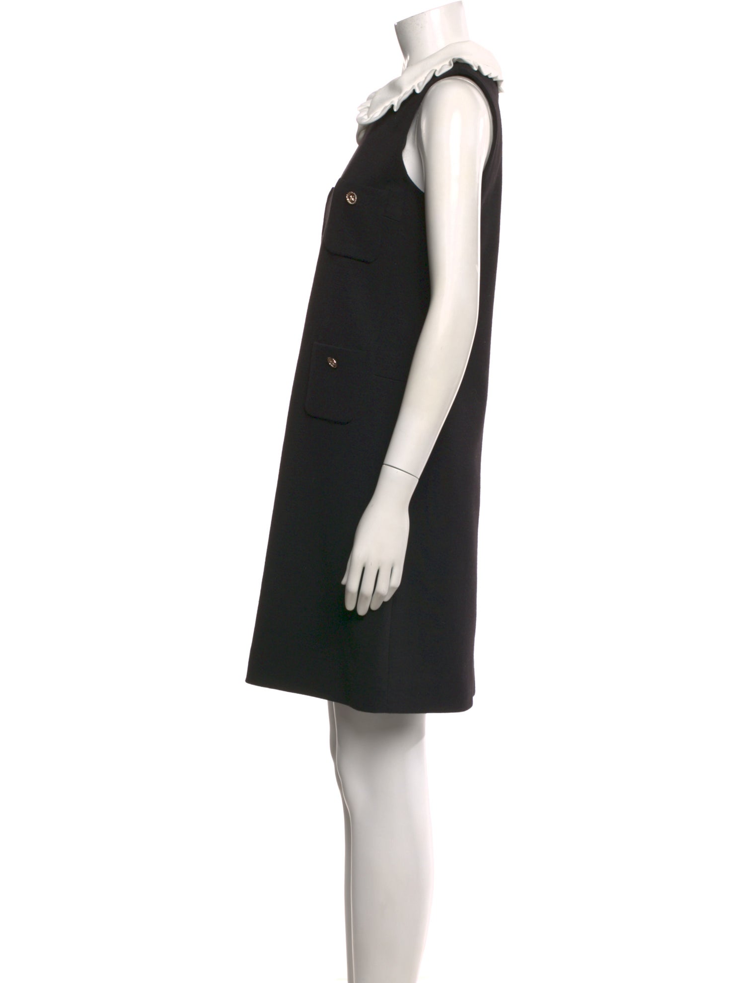 Edward Achour Virgin Wool Mini Dress