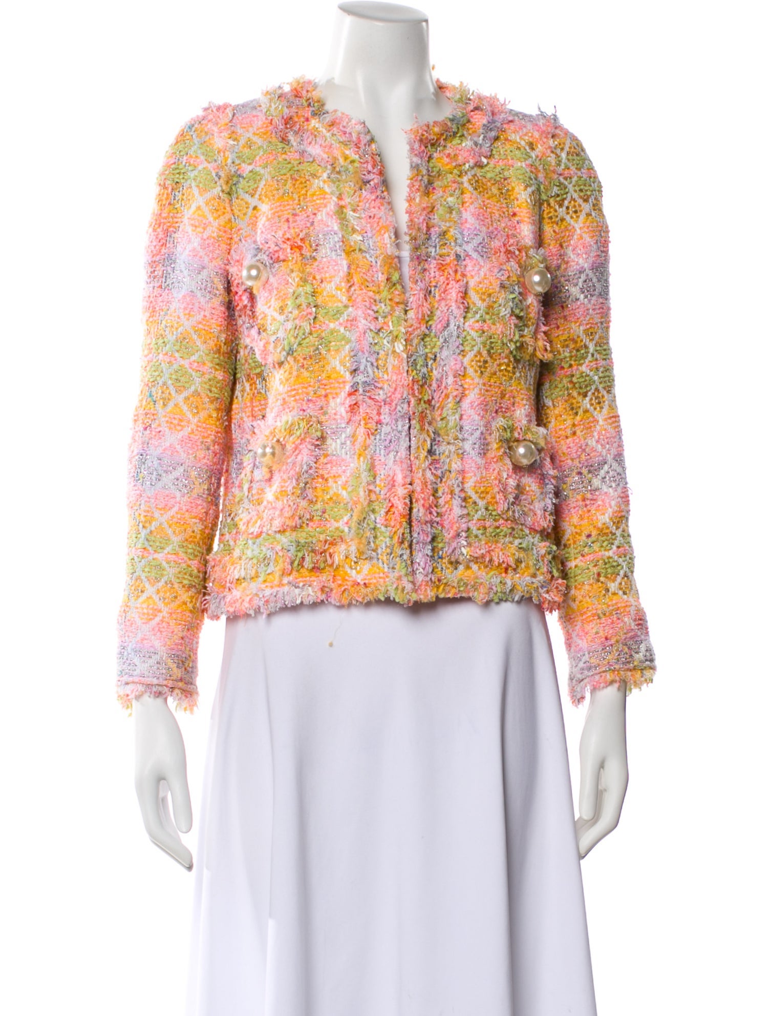 Edward Achour Tweed Pattern Evening Jacket
