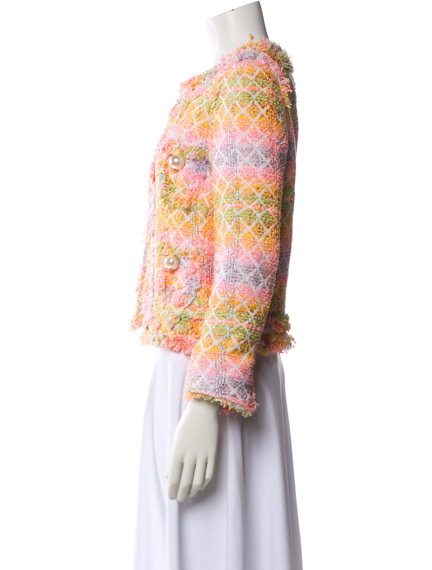 Edward Achour Tweed Pattern Evening Jacket