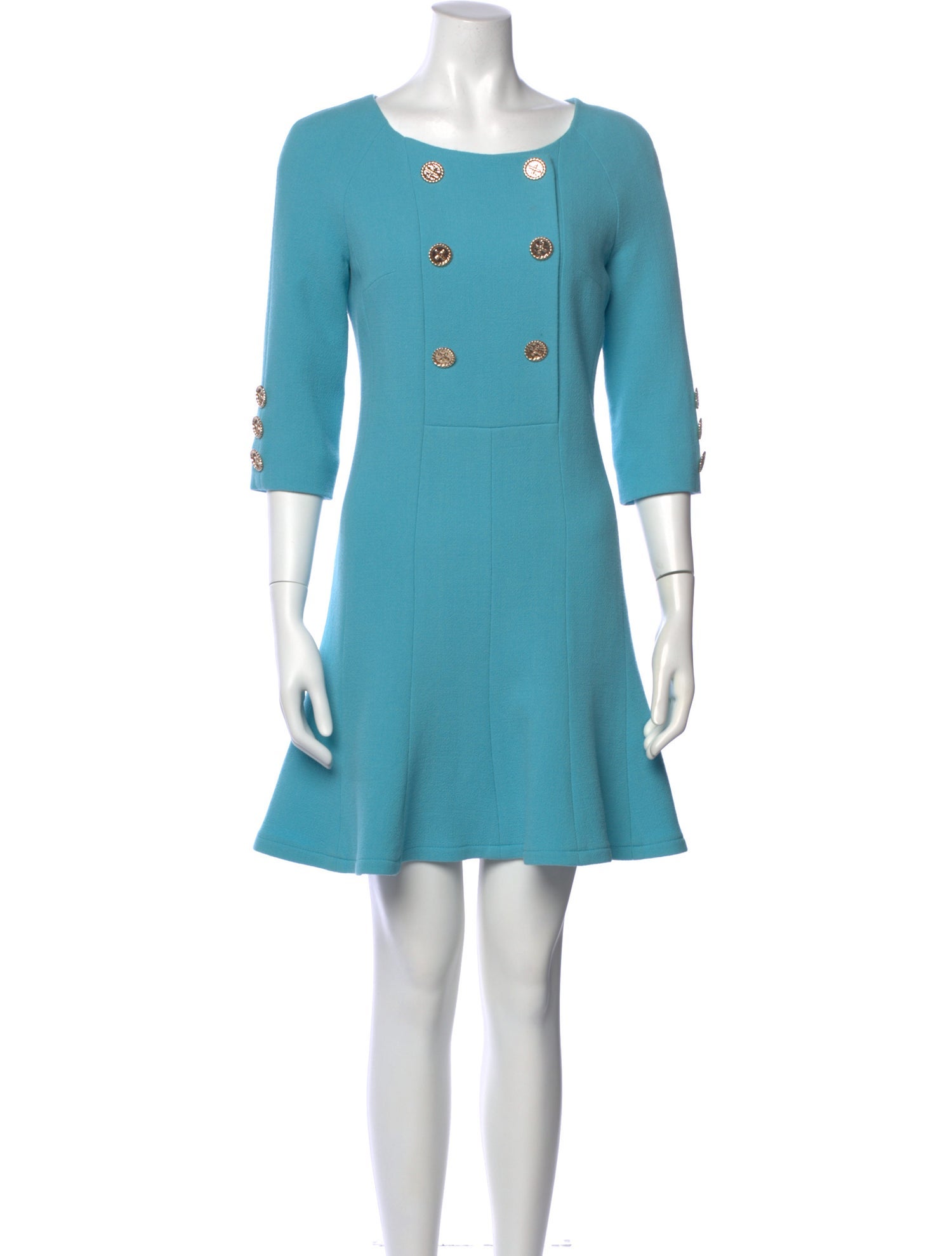 Edward Achour Virgin Wool Mini Dress