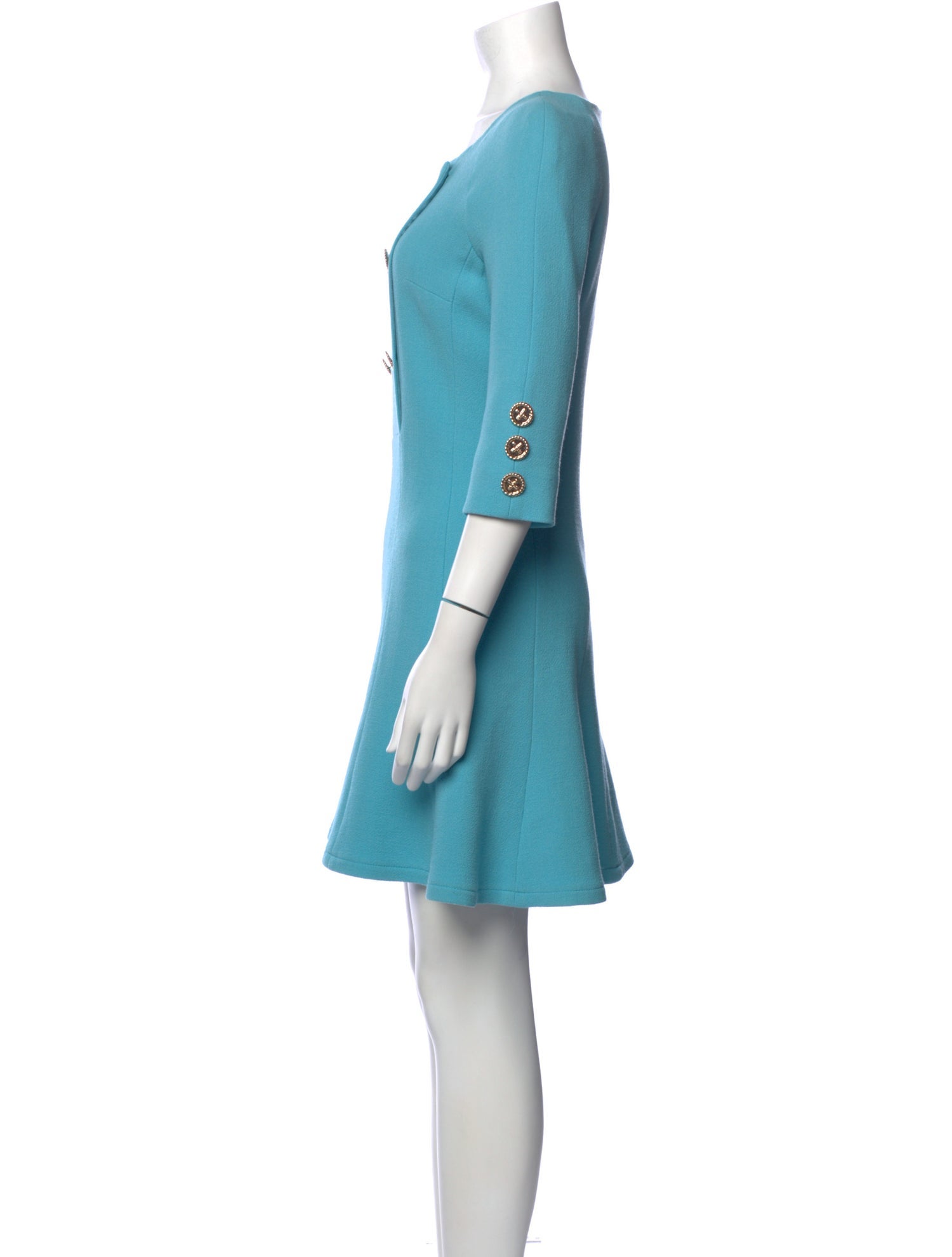 Edward Achour Virgin Wool Mini Dress