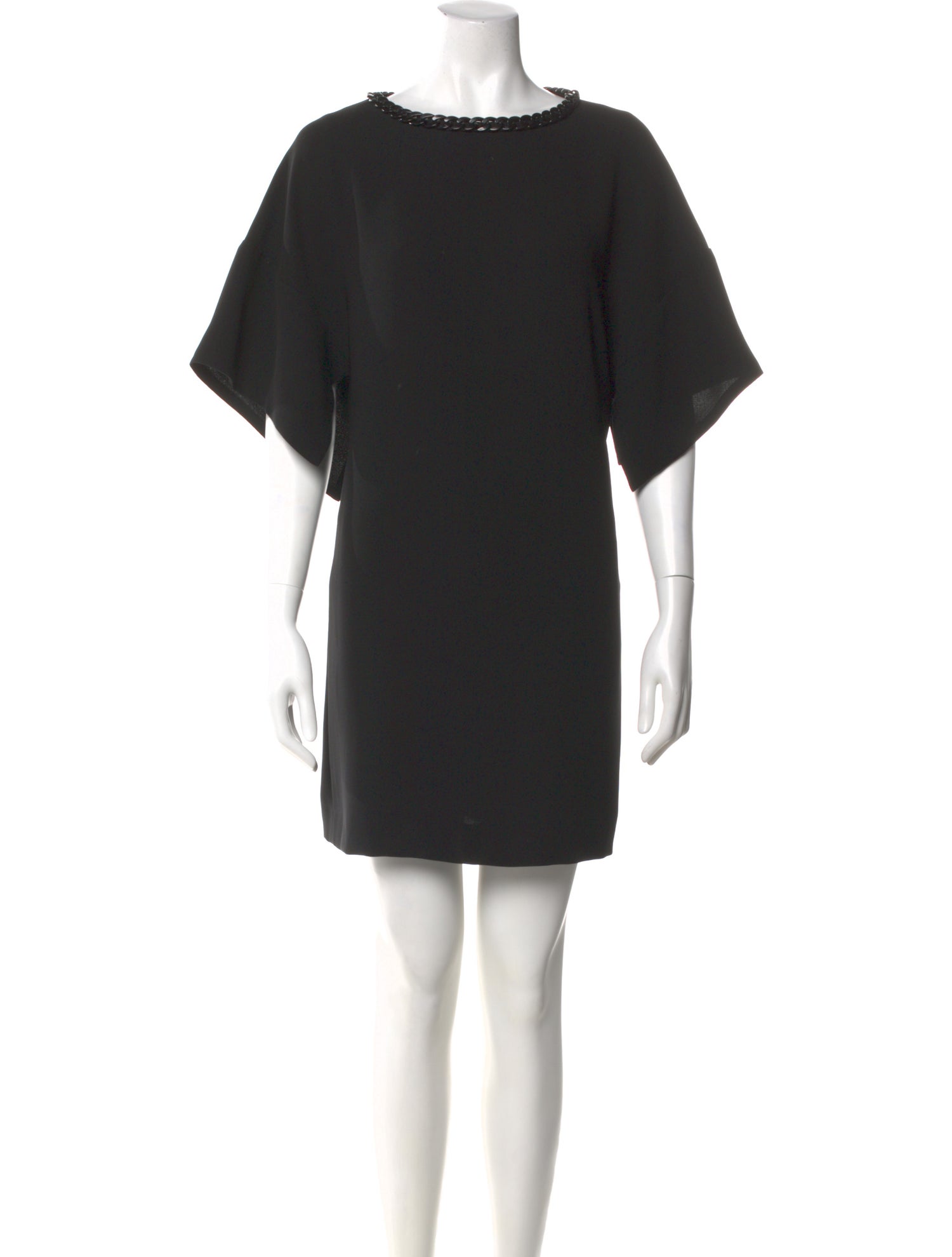 Edward Achour Scoop Neck Mini Dress