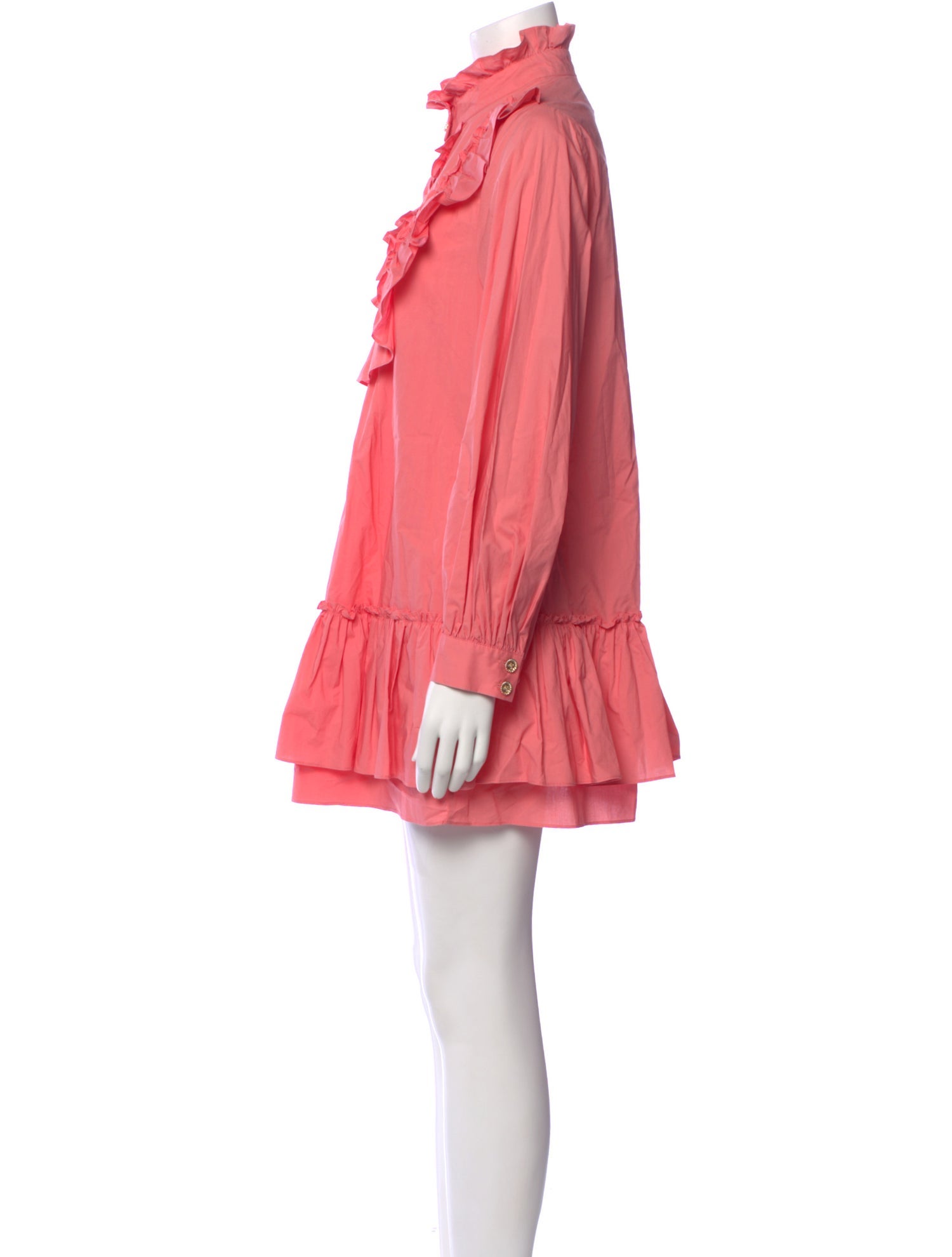 Edward Achour Mock Neck Mini Dress