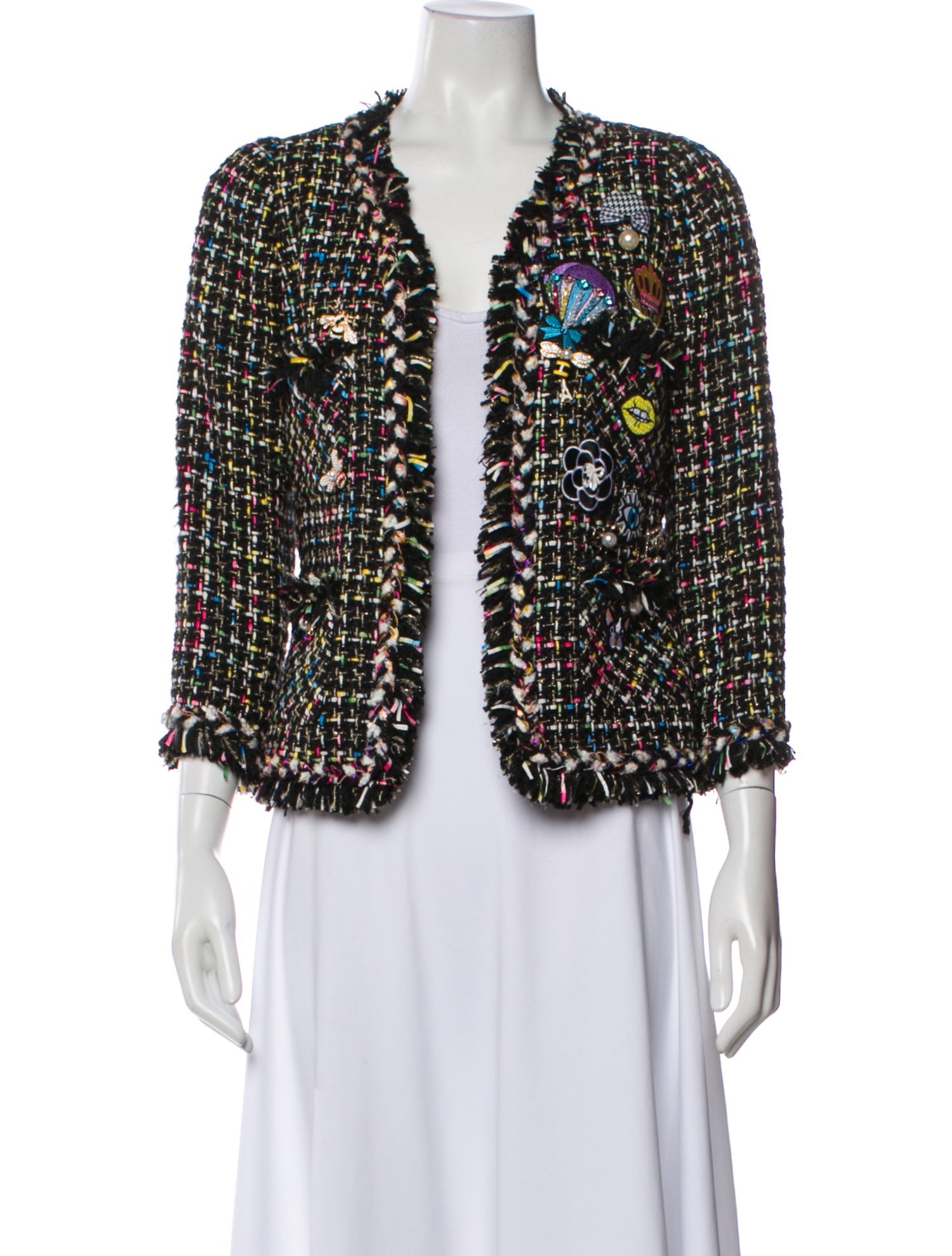 Edward Achour Tweed Pattern Evening Jacket