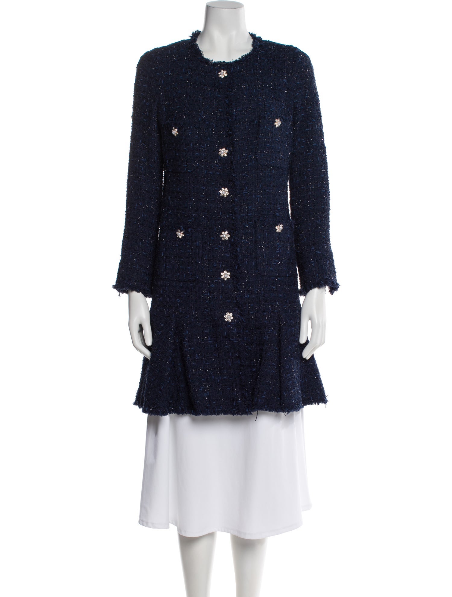 Edward Achour Tweed Pattern Evening Jacket