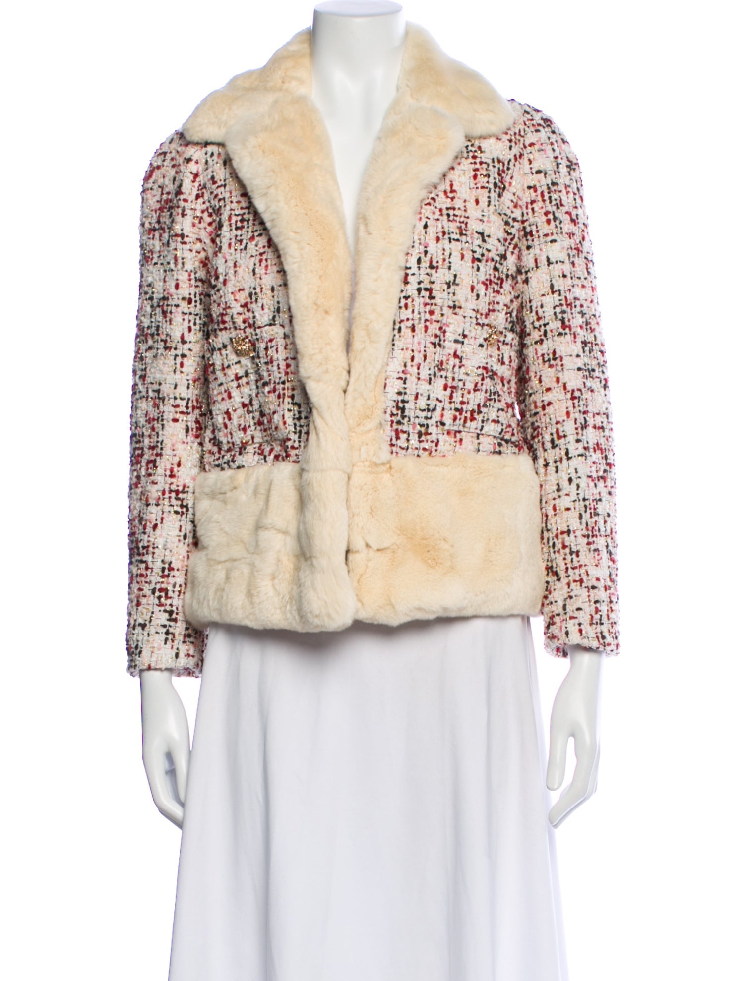 Edward Achour Printed Fur Jacket