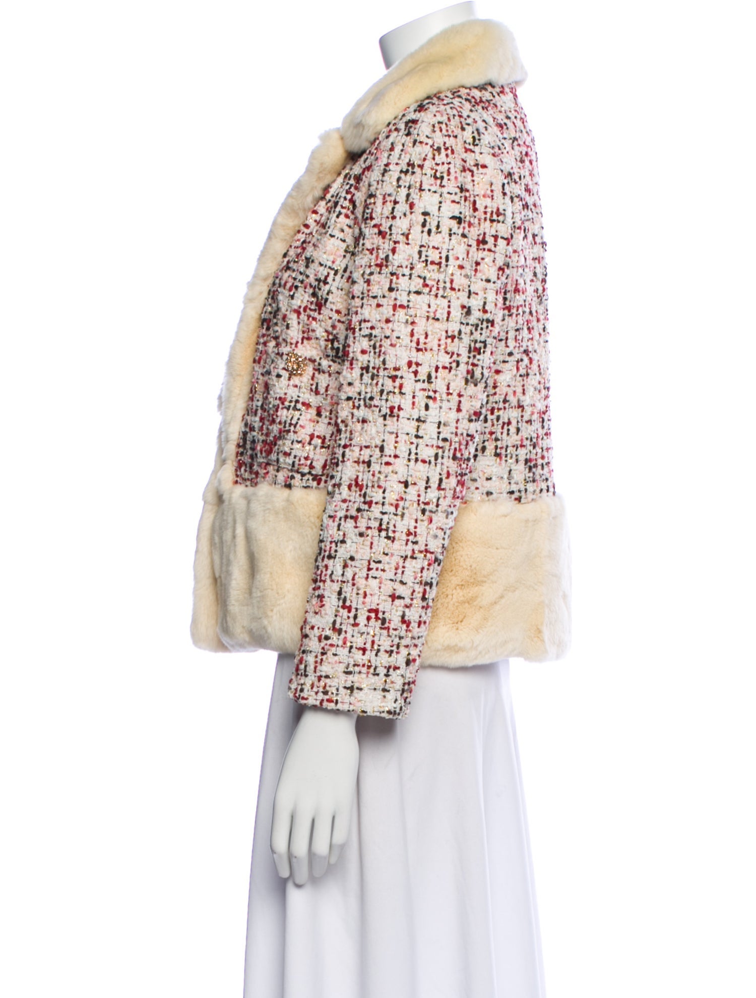 Edward Achour Printed Fur Jacket