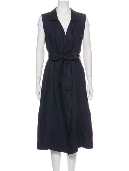 Jesse Kamm Linen Vest Blue