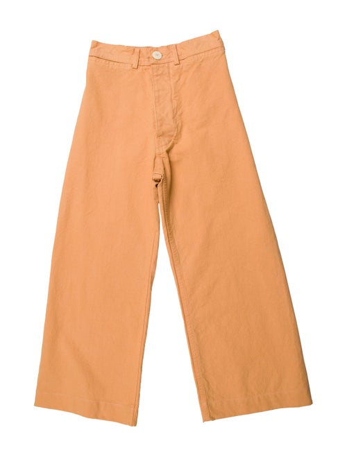 Jesse Kamm High-Rise Wide Leg Jeans Orange