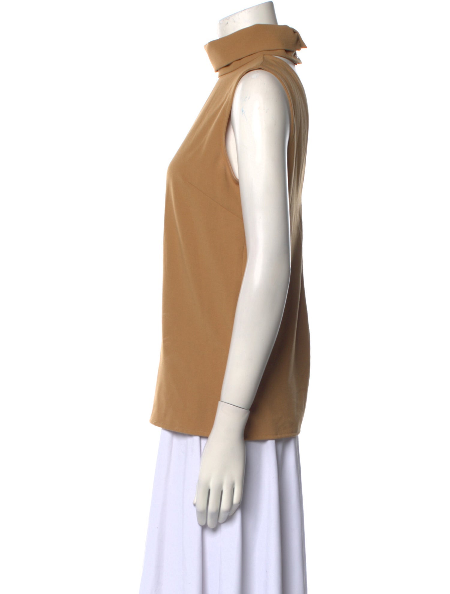Jesse Kamm Turtleneck Sleeveless Top