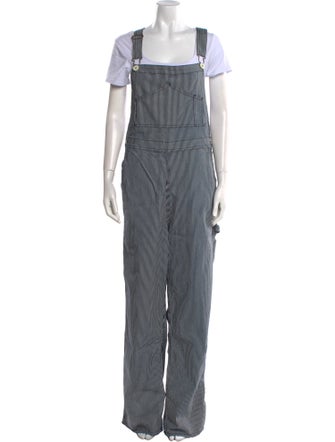 Jesse Kamm Striped Square Neckline Jumpsuit