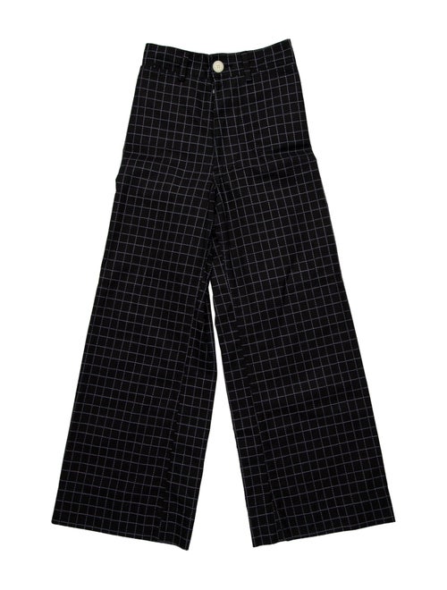Jesse Kamm Plaid Print Wide Leg Pants