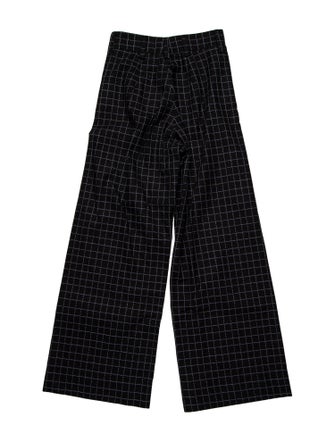 Jesse Kamm Plaid Print Wide Leg Pants