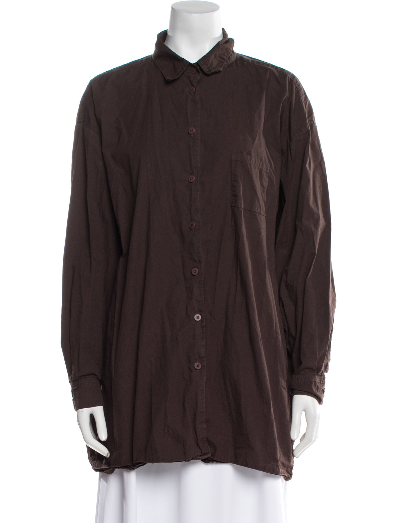 Jesse Kamm Long Sleeve Button-Up Top