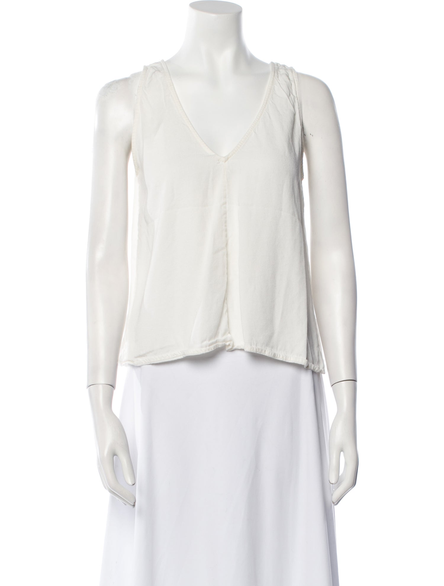 Jesse Kamm V-Neck Sleeveless Crop Top