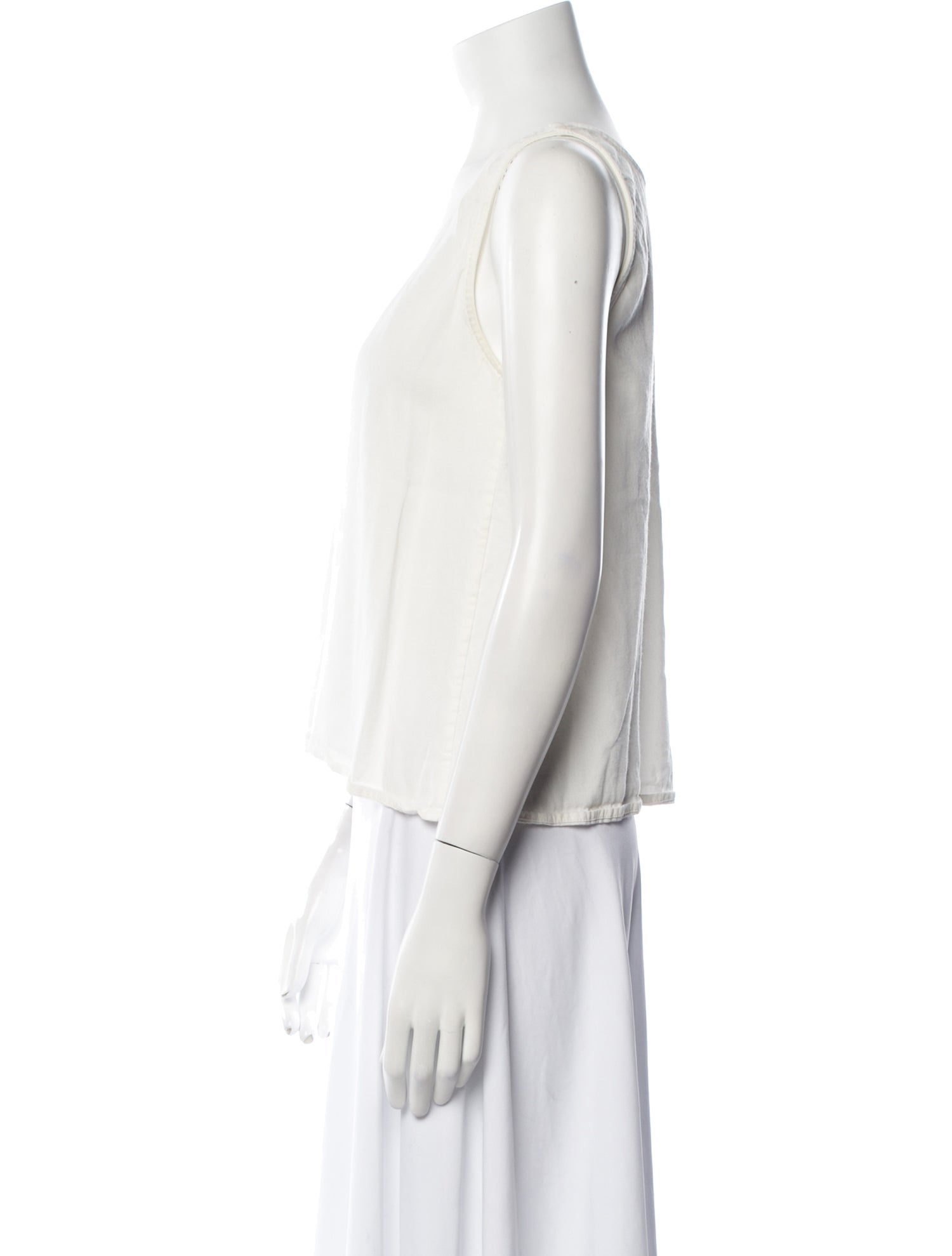 Jesse Kamm V-Neck Sleeveless Crop Top