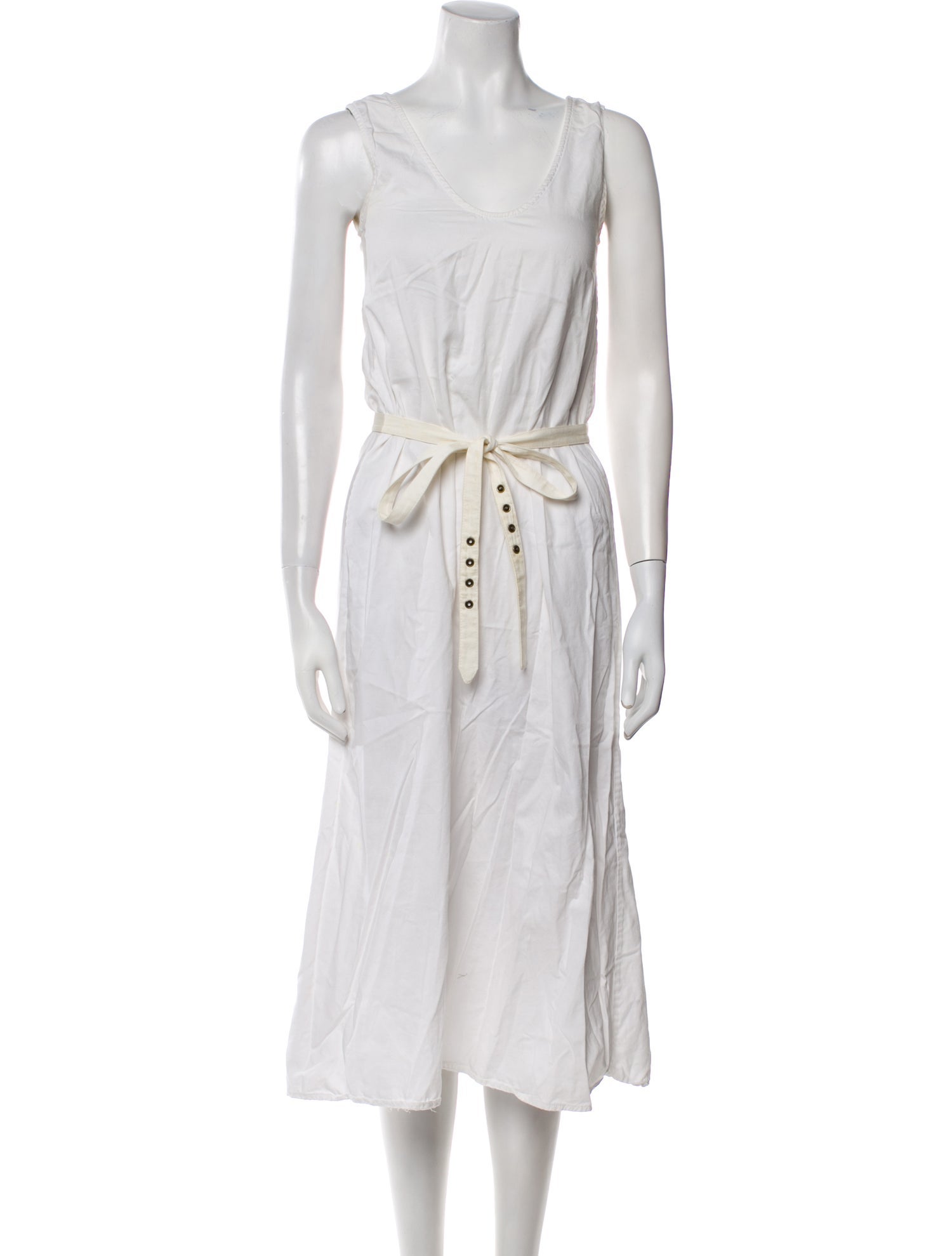 Jesse Kamm Square Neckline Midi Length Dress