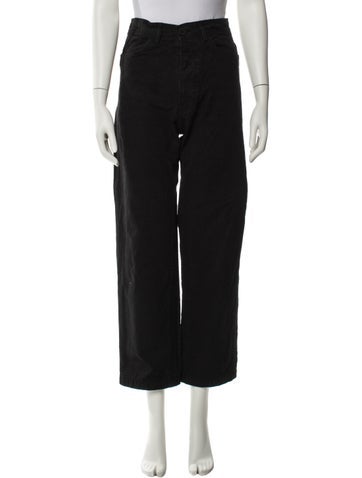 Pre-owned Jesse Kamm Straight Leg Pants In Black
