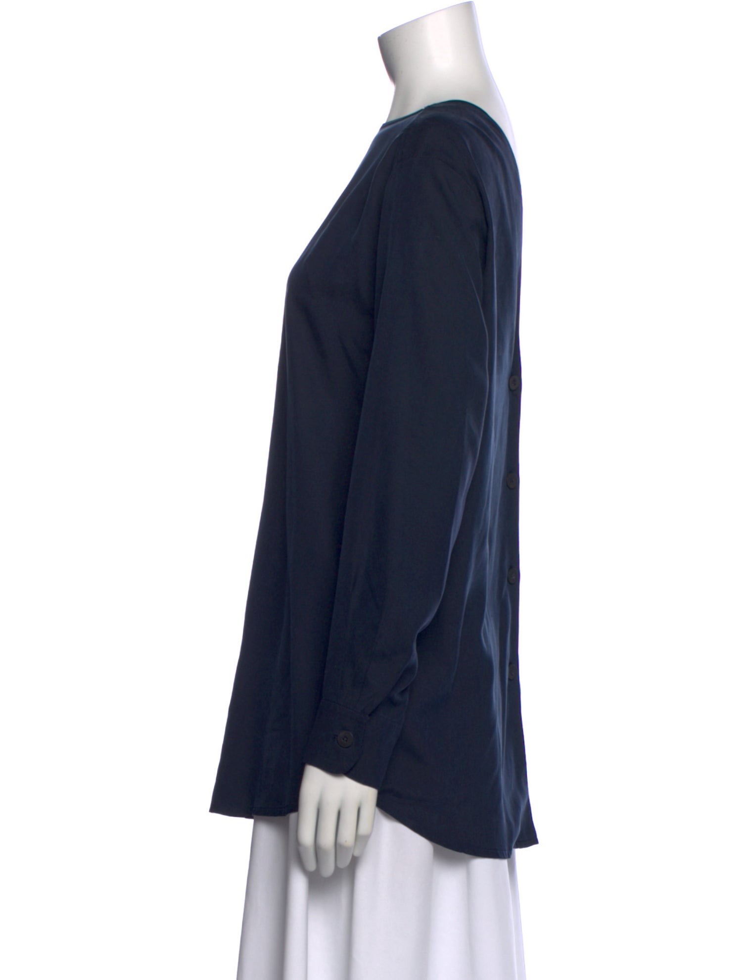 Jesse Kamm Bateau Neckline Long Sleeve Blouse