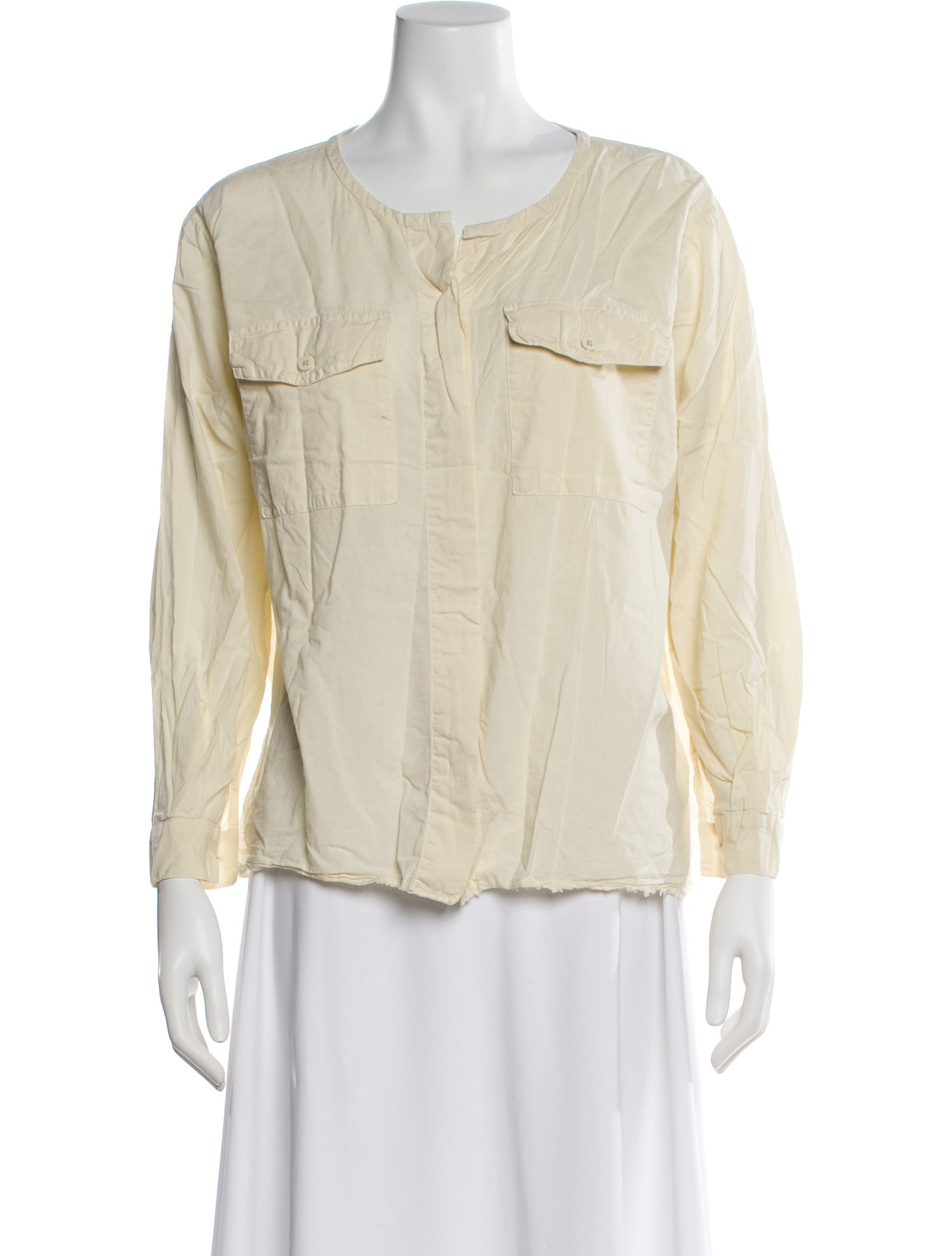 Jesse Kamm Crew Neck Long Sleeve Blouse