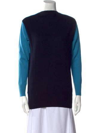 Demylee Cashmere Colorblock Pattern Sweater