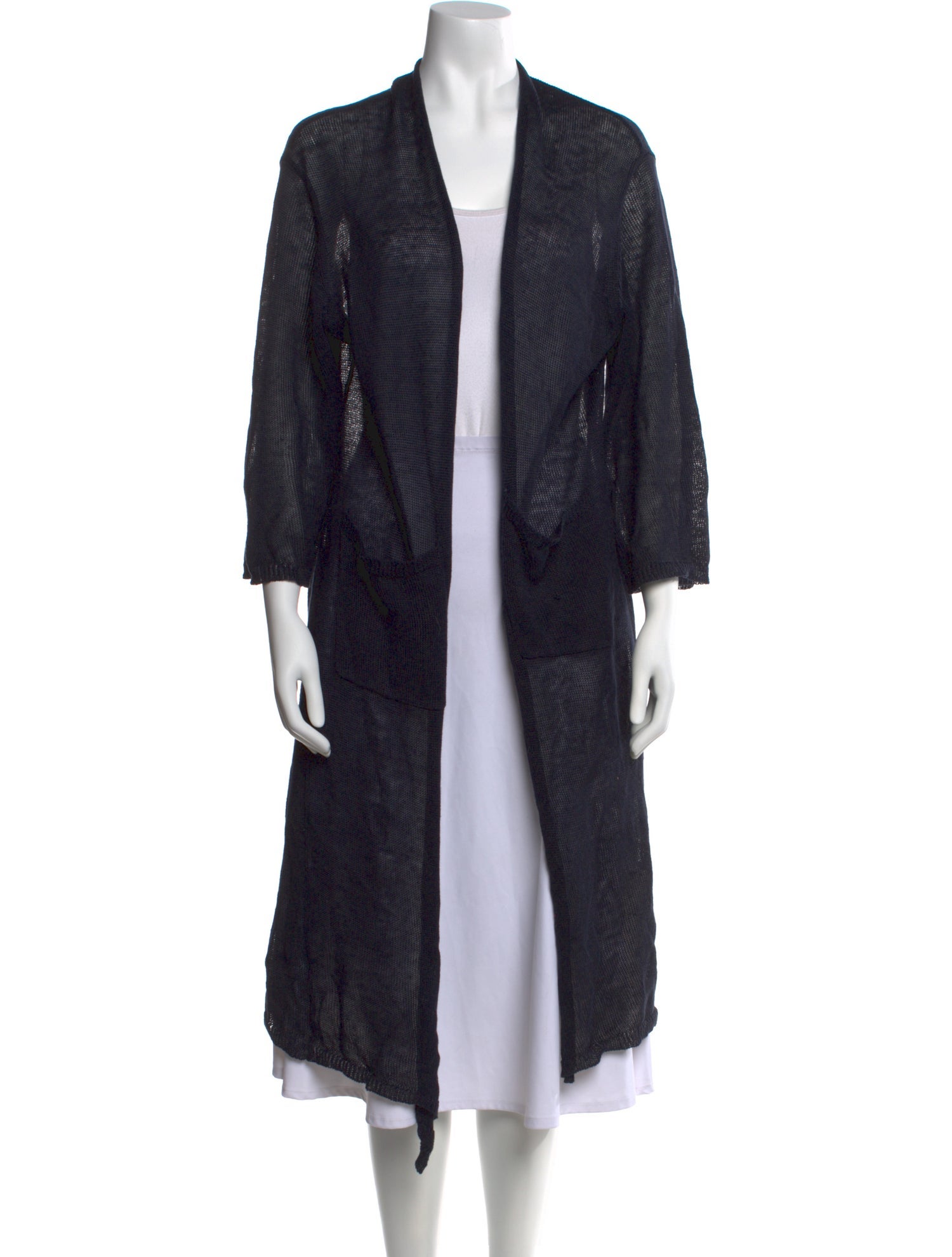 Demylee Linen Open Front Sweater