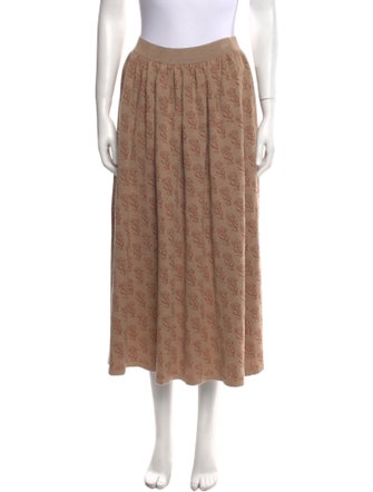 Demylee Floral Print Midi Length Skirt